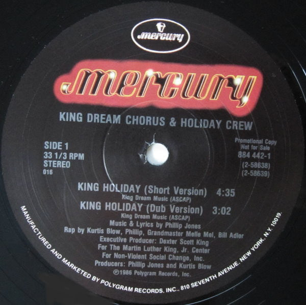 King Dream Chorus & Holiday Crew : King Holiday (12", Promo)