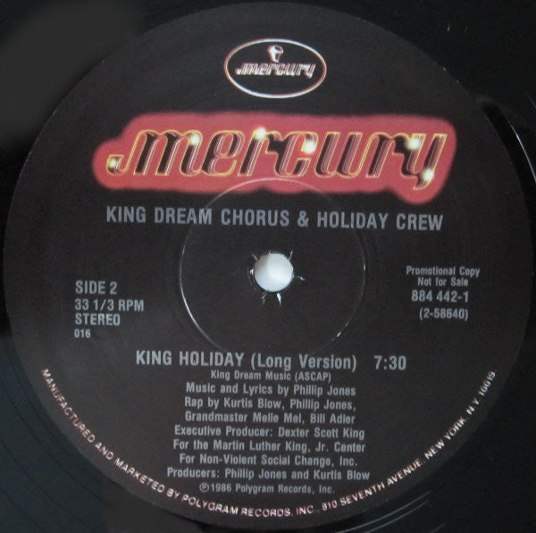 King Dream Chorus & Holiday Crew : King Holiday (12", Promo)