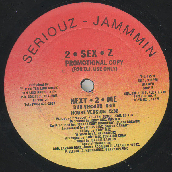2·Sex·Z* : Next·2·Me (12")