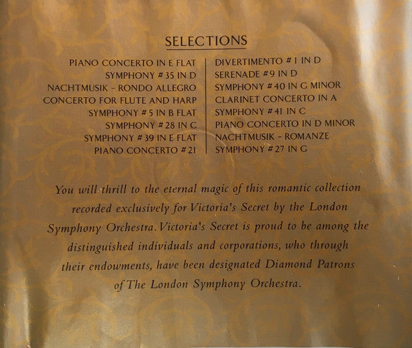 Mozart*, London Symphony* : Victoria's Secret: Two Centuries Of Romance- Mozart And The London Symphony Orchestra, Vol. 6 (CD, Comp)