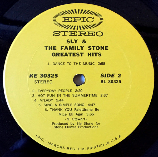 Sly & The Family Stone : Greatest Hits (LP, Comp, San)