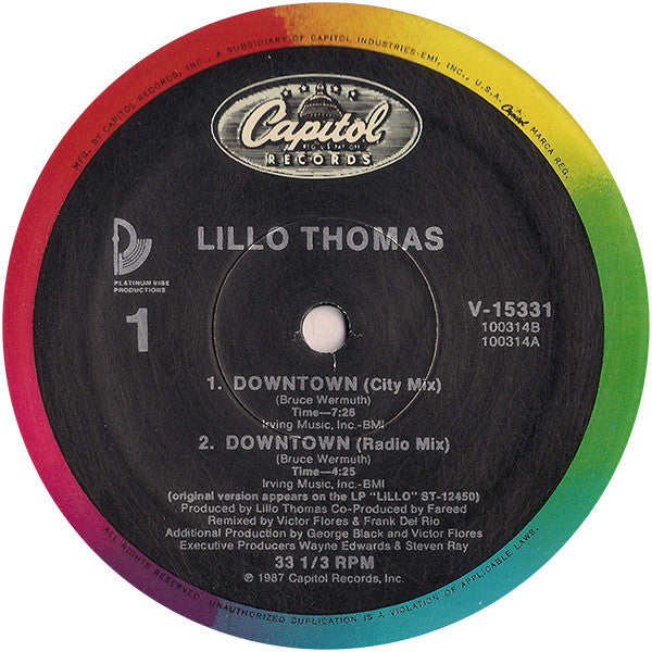 Lillo Thomas : Downtown (12")