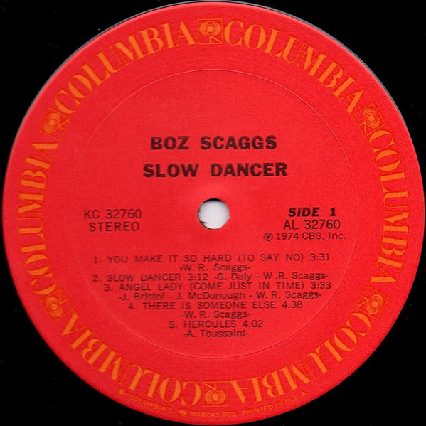 Boz Scaggs : Slow Dancer (LP, Album, San)