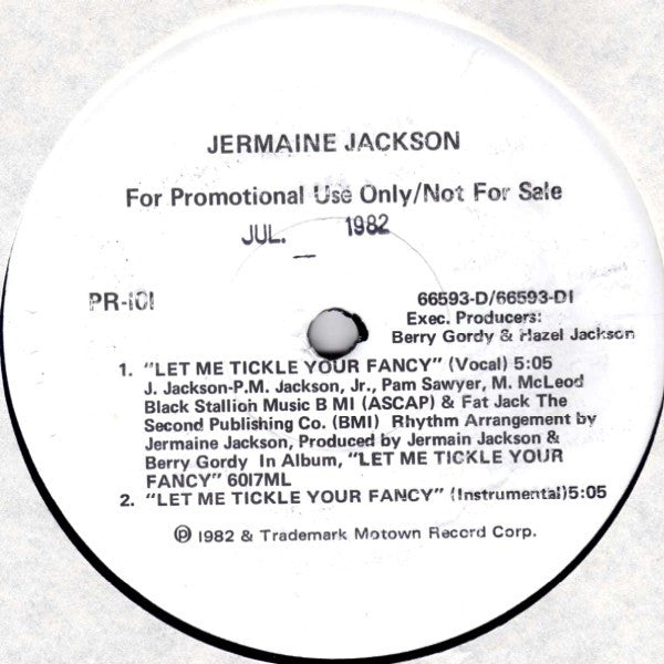 Jermaine Jackson With Special Guest Devo / Rick James : Let Me Tickle Your Fancy / Hard To Get (12", Promo)