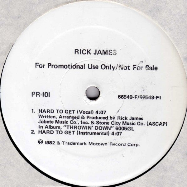 Jermaine Jackson With Special Guest Devo / Rick James : Let Me Tickle Your Fancy / Hard To Get (12", Promo)