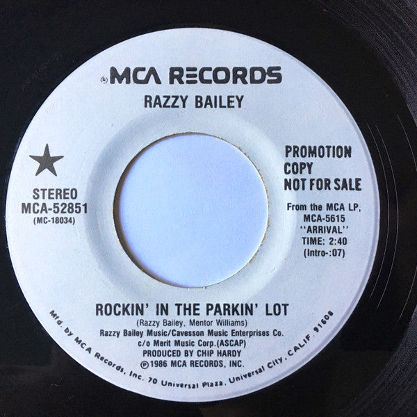 Razzy Bailey : Rockin' In The Parkin' Lot (7", Single, Promo)