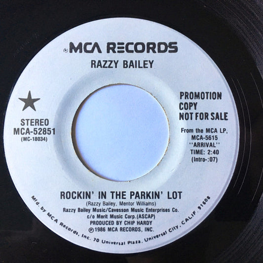 Razzy Bailey : Rockin' In The Parkin' Lot (7", Single, Promo)