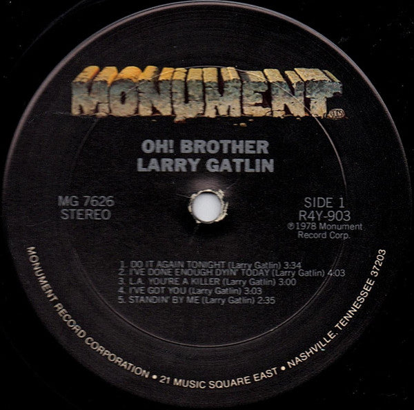 Larry Gatlin : Oh! Brother (LP, Album, San)