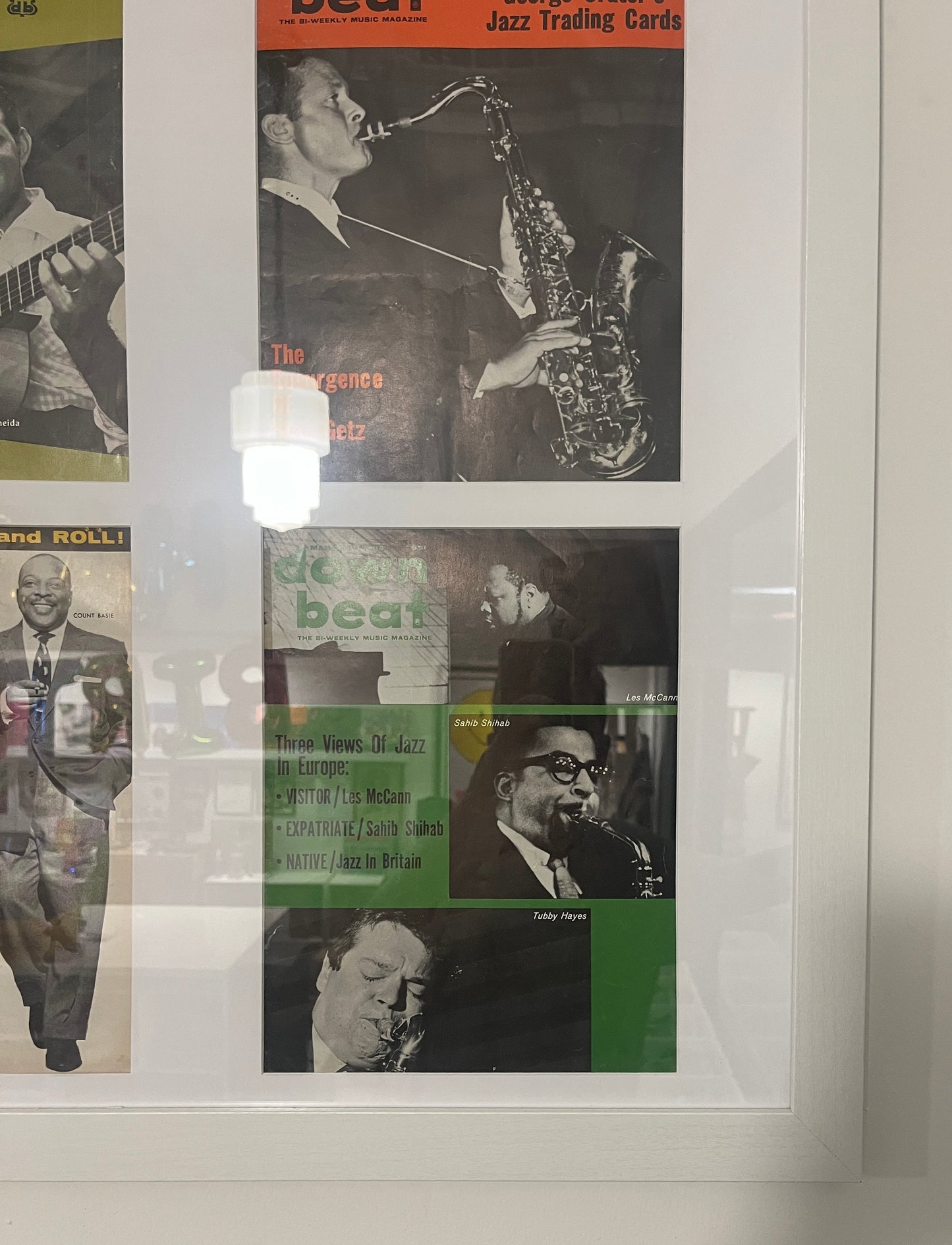 Down Beat and Jazz Review Artwork - White Frame