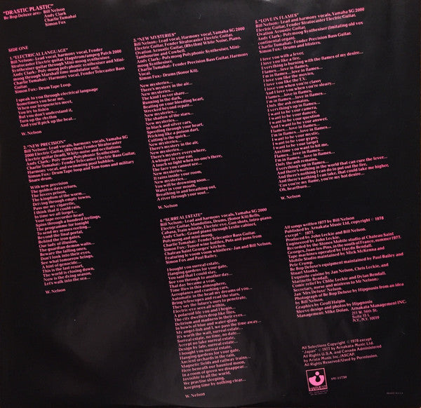 Be Bop Deluxe : Drastic Plastic (LP, Album, Win)