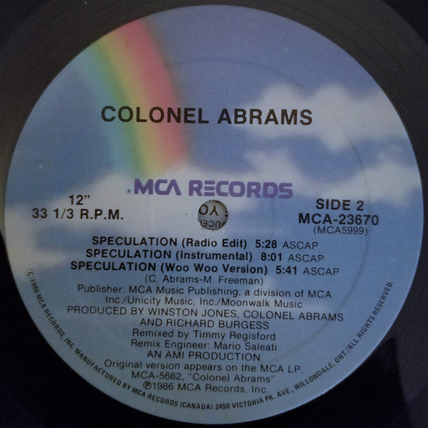 Colonel Abrams : Speculation (12")