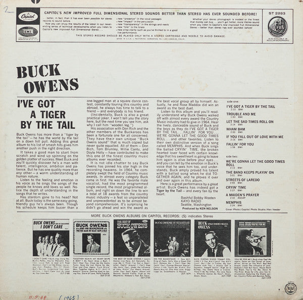 Buck Owens And His Buckaroos : I've Got A Tiger By The Tail (LP, Album, Los)