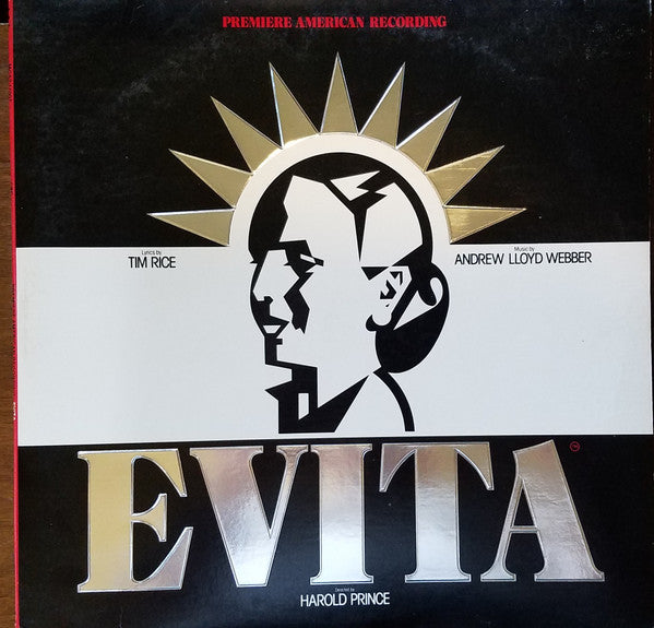 Andrew Lloyd Webber And Tim Rice : Evita: Premiere American Recording (2xLP, Album, San)