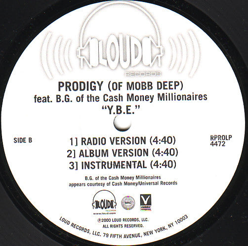 Prodigy : Y.B.E. (Young Black Entrepreneurs) (12", Promo)