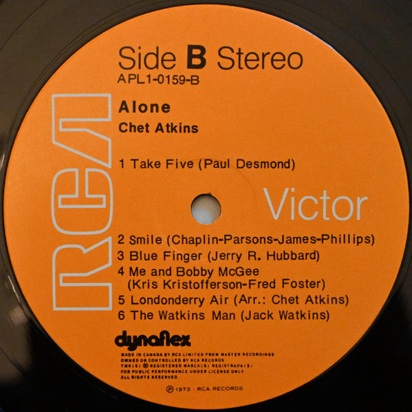 Chet Atkins : Alone (LP, Album)
