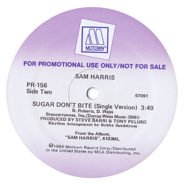 Sam Harris (2) : Sugar Don't Bite (12", Promo)