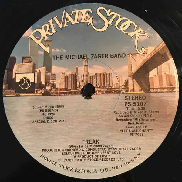 The Michael Zager Band : Music Fever / Freak (12")