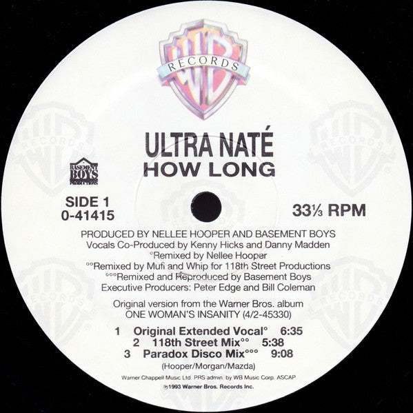 Ultra Naté : How Long (12")
