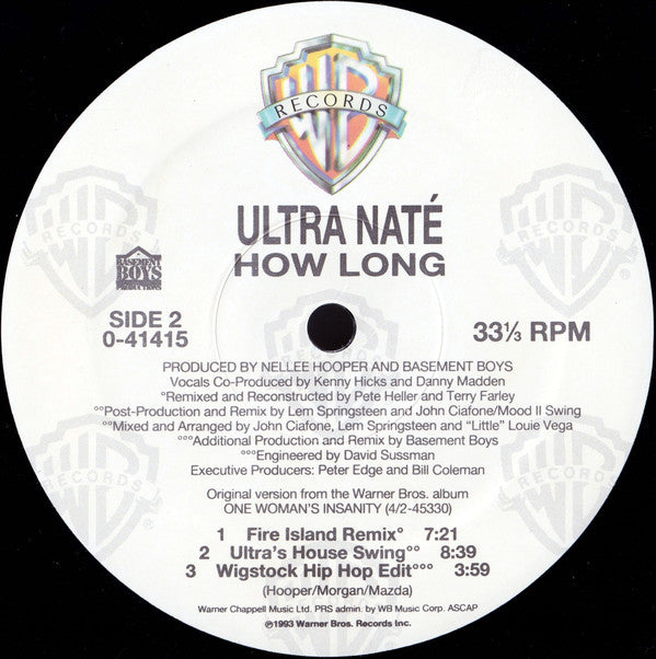 Ultra Naté : How Long (12")