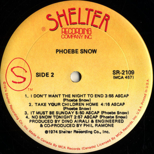 Phoebe Snow : Phoebe Snow (LP, Album)