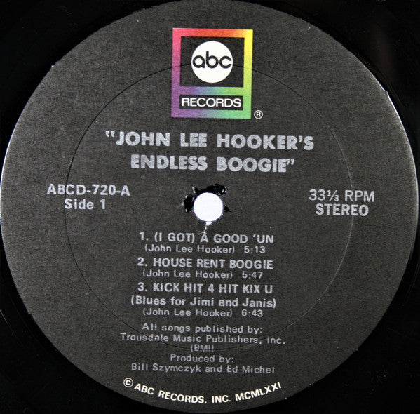 John Lee Hooker : Endless Boogie (2xLP, Album, TSM)