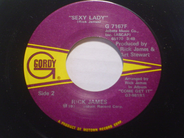 Rick James : Bustin Out / Sexy Lady (7", Single)