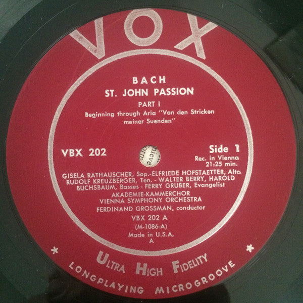 Johann Sebastian Bach : St. John Passion (3xLP + Box)