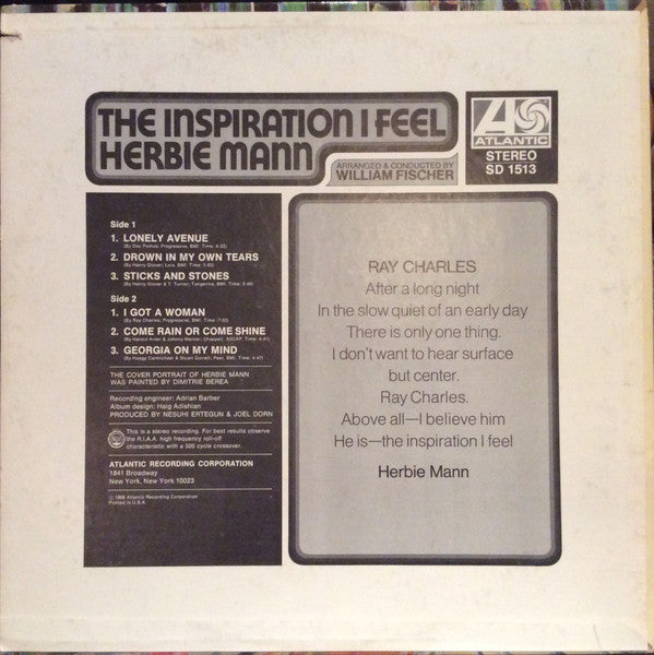 Herbie Mann : The Inspiration I Feel (LP, Album)