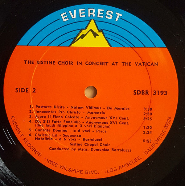 The Sistine Choir : In Concert At Vatican (LP, Album)