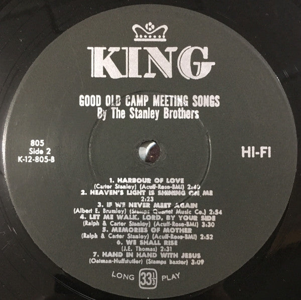 The Stanley Brothers : Good Old Camp Meeting Songs (LP, Album, Mono, RE)
