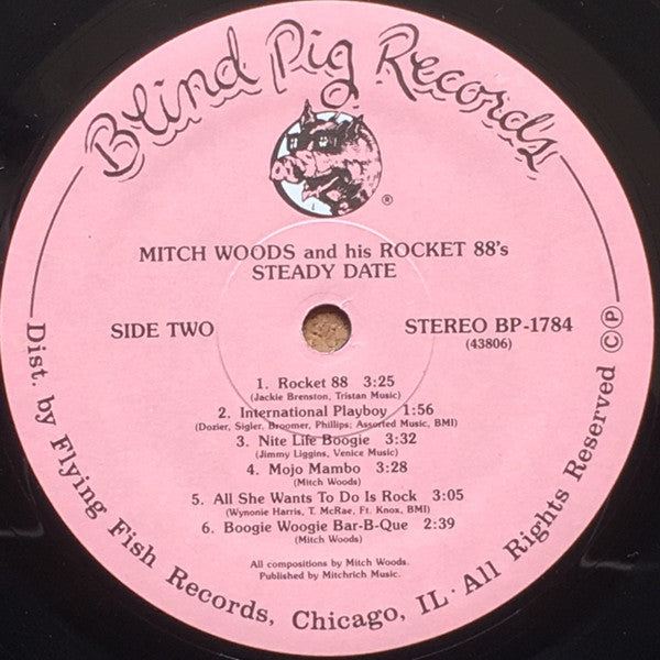 Mitch Woods And His Rocket 88's : Steady Date! (LP, Album, Wak)