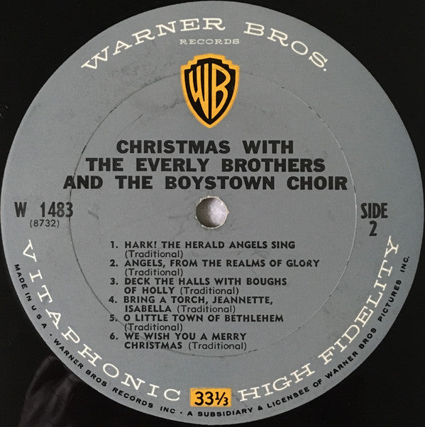 The Everly Brothers* And The Boys Town Choir : Christmas With The Everly Brothers And The Boys Town Choir (LP, Album, Mono, Ter)