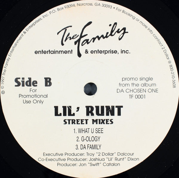 Lil' Runt : What U See / G-ology / Da Family (12", Single, Promo)