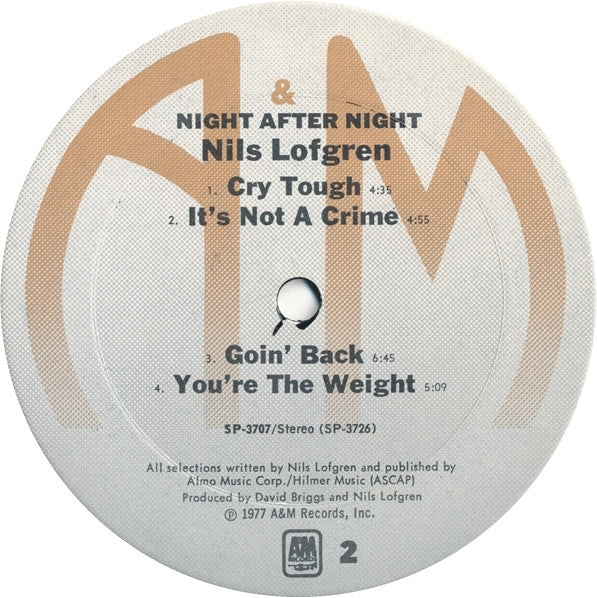 Nils Lofgren : Night After Night (2xLP, Album, Gat)