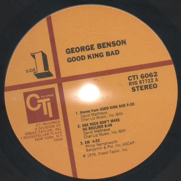 George Benson : Good King Bad (LP, Album, Ter)