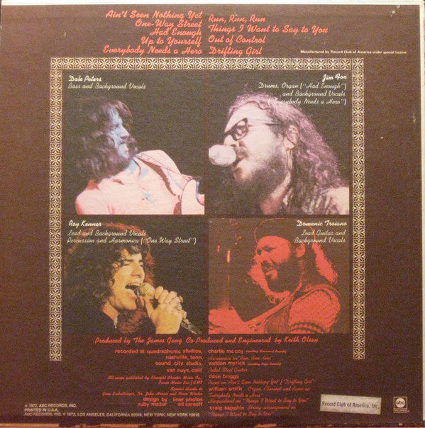 James Gang : Passin' Thru (LP, Album, Club)