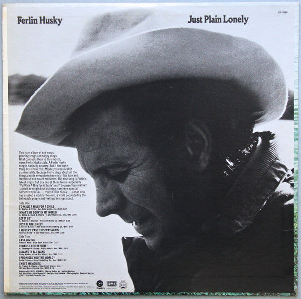 Ferlin Husky : Just Plain Lonely (LP, Album, Win)