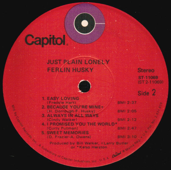 Ferlin Husky : Just Plain Lonely (LP, Album, Win)