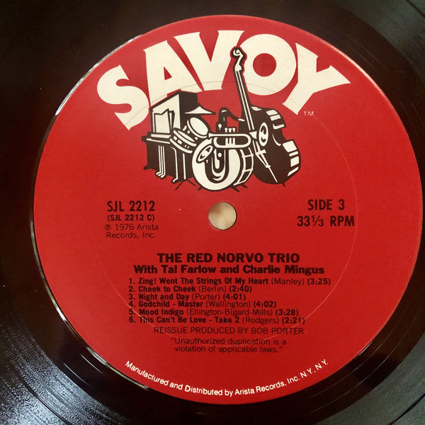 The Red Norvo Trio With Tal Farlow And Charles Mingus : The Savoy Sessions (2xLP, Comp, Gat)