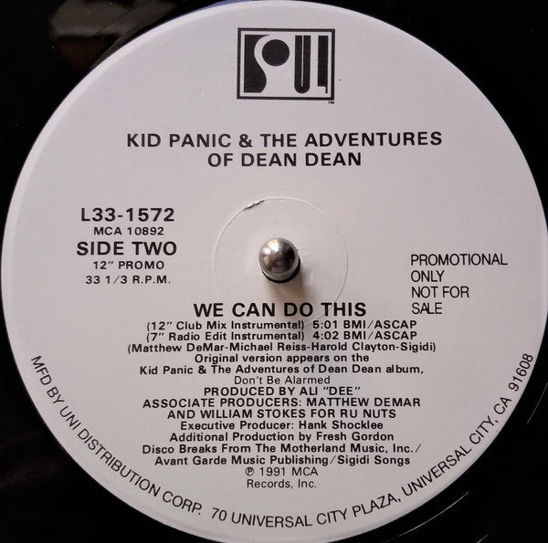 Kid Panic & The Adventures Of Dean Dean : We Can Do This (12", Promo, Com)