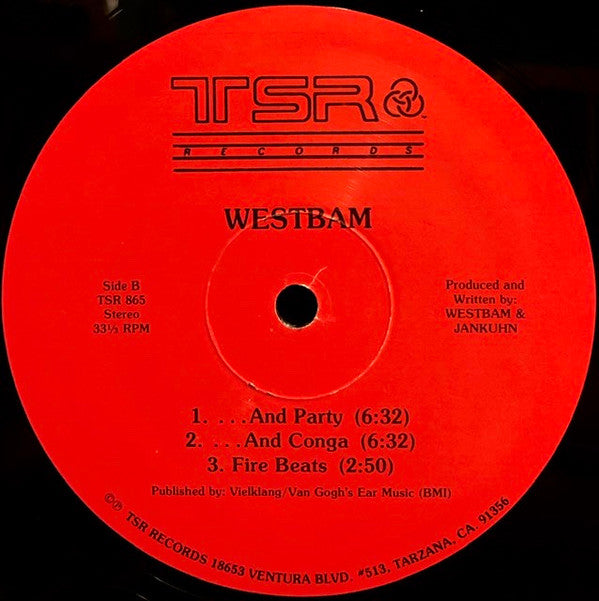 WestBam : The Roof Is On Fire / And Party (12")