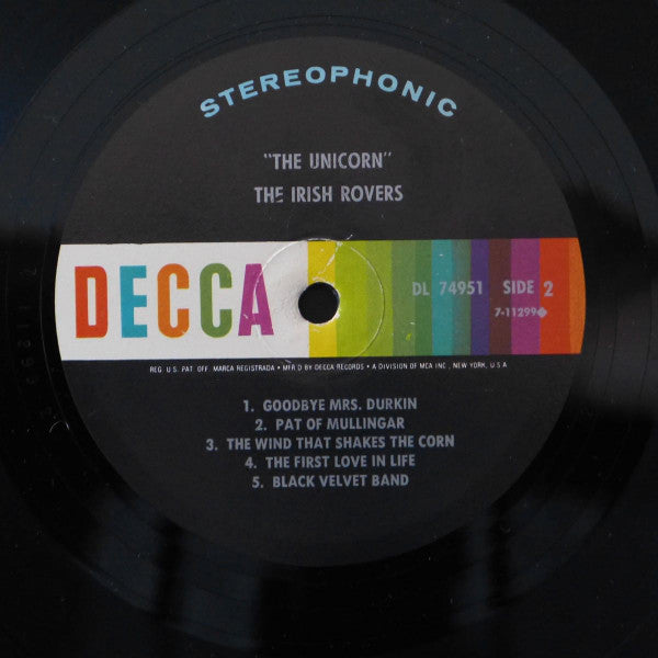 The Irish Rovers : The Unicorn (LP, Album, RE)