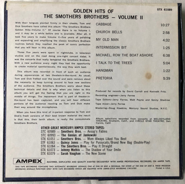 Smothers Brothers : Golden Hits Of The Smothers Brothers Vol. 2 (Reel, 4tr Stereo, 7" Reel)