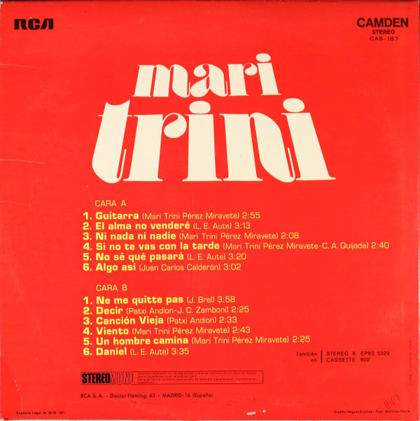 Mari Trini : Mari Trini (LP, Album)
