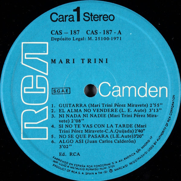 Mari Trini : Mari Trini (LP, Album)