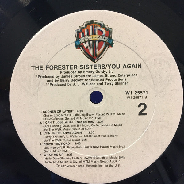 The Forester Sisters : You Again (LP, Album, Club, Car)