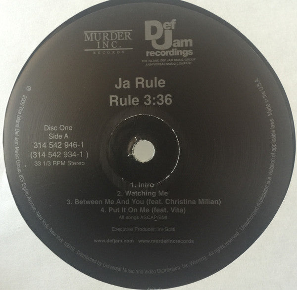 Ja Rule : Rule 3:36 (2xLP, Album, Gat)