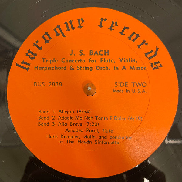 Johann Sebastian Bach, Hans Kempler, Haydn Sinfonietta Wien : J. S. Bach Double And Triple Concerto (LP)
