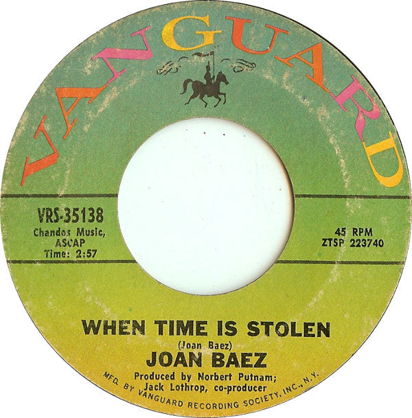 Joan Baez : The Night They Drove Old Dixie Down (7", Single, Styrene)