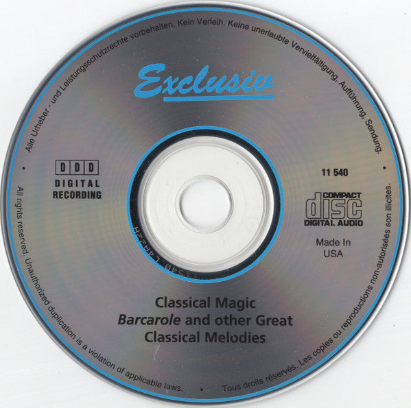 Frankfurt Philharmonic Orchestra & Chorus : Classical Magic - Barcarole And Other Great Classical Melodies (CD, Album)